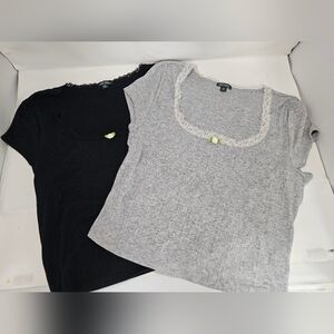 Wild Fable Tops with Lace Trim Bundle